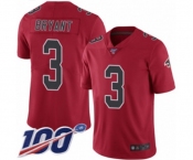 Youth Atlanta Falcons #3 Matt Bryant Limited Red Rush Vapor Untouchable 100th Season Football Jersey