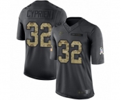 Youth Atlanta Falcons #32 Johnathan Cyprien Limited Black 2016 Salute to Service Football Jersey