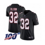 Youth Atlanta Falcons #32 Qadree Ollison Black Alternate Vapor Untouchable Limited Player 100th Season Football Jersey