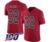 Youth Atlanta Falcons #32 Qadree Ollison Limited Red Rush Vapor Untouchable 100th Season Football Jersey