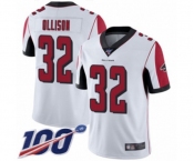 Youth Atlanta Falcons #32 Qadree Ollison White Vapor Untouchable Limited Player 100th Season Football Jersey