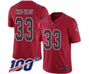 Youth Atlanta Falcons #33 Blidi Wreh-Wilson Limited Red Rush Vapor Untouchable 100th Season Football Jersey