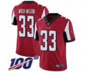 Youth Atlanta Falcons #33 Blidi Wreh-Wilson Red Team Color Vapor Untouchable Limited Player 100th Season Football Jersey