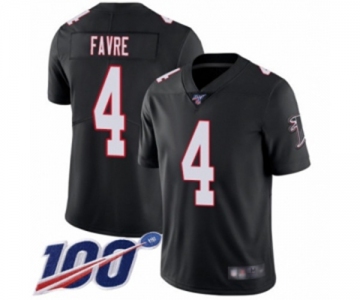 Youth Atlanta Falcons #4 Brett Favre Black Alternate Vapor Untouchable Limited Player 100th Season Football Jersey