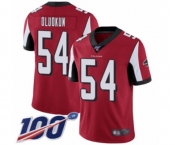 Youth Atlanta Falcons #54 Foye Oluokun Red Team Color Vapor Untouchable Limited Player 100th Season Football Jersey