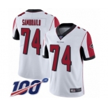 Youth Atlanta Falcons #74 Ty Sambrailo White Vapor Untouchable Limited Player 100th Season Football Jersey