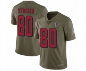 Youth Atlanta Falcons #80 Luke Stocker Limited Olive 2017 Salute to Service Football Jersey