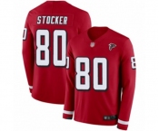 Youth Atlanta Falcons #80 Luke Stocker Limited Red Therma Long Sleeve Football Jersey