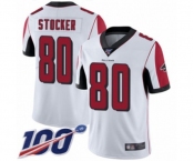 Youth Atlanta Falcons #80 Luke Stocker White Vapor Untouchable Limited Player 100th Season Football Jersey