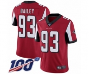 Youth Atlanta Falcons #93 Allen Bailey Red Team Color Vapor Untouchable Limited Player 100th Season Football Jersey