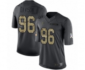 Youth Atlanta Falcons #96 Tyeler Davison Limited Black 2016 Salute to Service Football Jersey