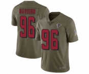 Youth Atlanta Falcons #96 Tyeler Davison Limited Olive 2017 Salute to Service Football Jersey