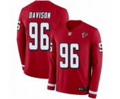 Youth Atlanta Falcons #96 Tyeler Davison Limited Red Therma Long Sleeve Football Jersey