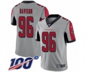 Youth Atlanta Falcons #96 Tyeler Davison Limited Silver Inverted Legend 100th Season Football Jersey