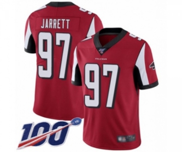 Youth Atlanta Falcons #97 Grady Jarrett Red Team Color Vapor Untouchable Limited Player 100th Season Football Jersey