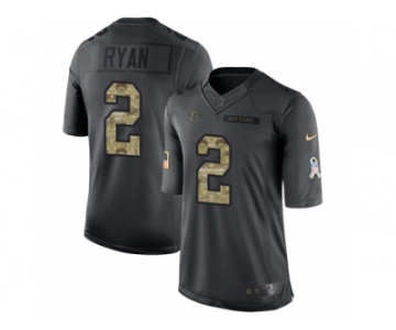 Youth Nike Atlanta Falcons #2 Matt Ryan Limited Black 2016 Salute to Service NFL Jersey