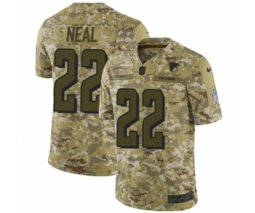 Youth Nike Atlanta Falcons #22 Keanu Neal Limited Camo 2018 Salute to Service NFL Jersey