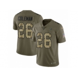 Youth Nike Atlanta Falcons #26 Tevin Coleman Limited Olive Camo 2017 Salute to Service NFL Jersey