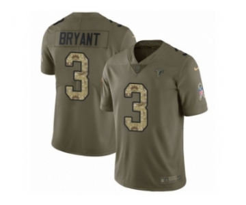 Youth Nike Atlanta Falcons #3 Matt Bryant Limited Olive Camo 2017 Salute to Service NFL Jersey