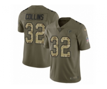 Youth Nike Atlanta Falcons #32 Jalen Collins Limited Olive Camo 2017 Salute to Service NFL Jersey