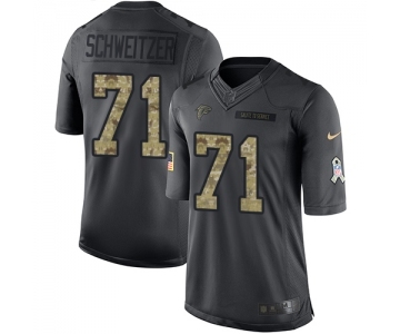 Youth Nike Atlanta Falcons #71 Wes Schweitzer Limited Black 2016 Salute to Service NFL Jersey