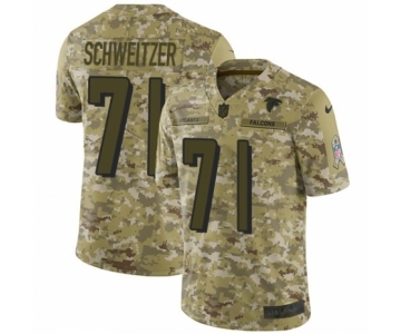 Youth Nike Atlanta Falcons #71 Wes Schweitzer Limited Camo 2018 Salute to Service NFL Jersey