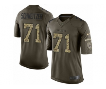 Youth Nike Atlanta Falcons #71 Wes Schweitzer Limited Green Salute to Service NFL Jersey