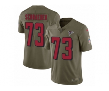 Youth Nike Atlanta Falcons #73 Ryan Schraeder Limited Olive 2017 Salute to Service NFL Jersey