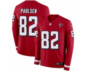 Youth Nike Atlanta Falcons #82 Logan Paulsen Limited Red Therma Long Sleeve NFL Jersey