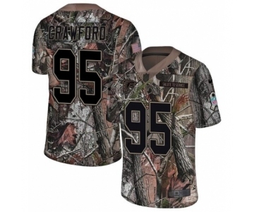 Youth Nike Atlanta Falcons #95 Jack Crawford Limited Camo Rush Realtree NFL Jersey