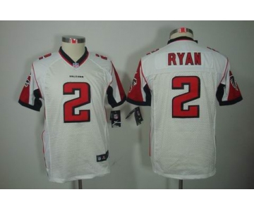 nike youth nfl jerseys atlanta falcons #2 matt ryan white[nike limited]