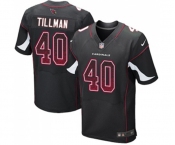 Men's Arizona Cardinals #40 Pat Tillman Elite Black Alternate Drift Fashion Football Jersey