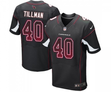 Men's Arizona Cardinals #40 Pat Tillman Elite Black Alternate Drift Fashion Football Jersey