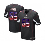 Men's Arizona Cardinals #55 Chandler Jones Elite Black Alternate USA Flag Fashion Football Jersey