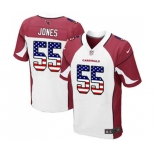 Men's Arizona Cardinals #55 Chandler Jones Elite White Road USA Flag Fashion Football Jersey