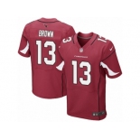 Men's Nike Arizona Cardinals #13 Jaron Brown Elite Red Team Color NFL Jersey