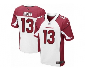 Men's Nike Arizona Cardinals #13 Jaron Brown Elite White NFL Jersey