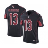 Men's Nike Arizona Cardinals #13 Kurt Warner Elite Black Rush Vapor Untouchable NFL Jersey