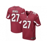 Men's Nike Arizona Cardinals #27 Tyvon Branch Elite Red Team Color NFL Jersey