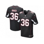 Men's Nike Arizona Cardinals #36 Budda Baker Elite Black Alternate NFL Jersey