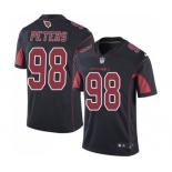 Men's Nike Arizona Cardinals #98 Corey Peters Elite Black Rush Vapor Untouchable NFL Jersey