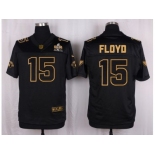 Nike Arizona Cardinals #15 Michael Floyd Black Pro Line Gold Collection Jersey[Elite]