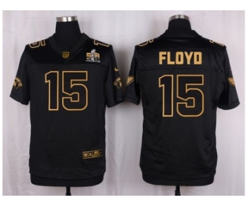 Nike Arizona Cardinals #15 Michael Floyd Black Pro Line Gold Collection Jersey[Elite]