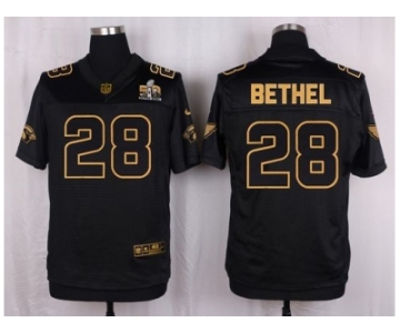 Nike Arizona Cardinals #28 Justin Bethel Black Pro Line Gold Collection Jersey[Elite]