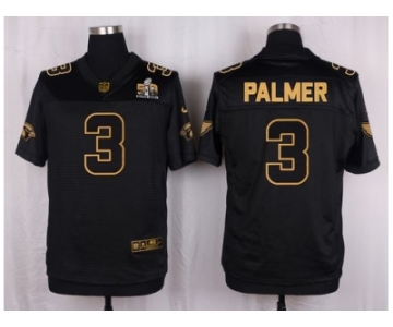 Nike Arizona Cardinals #3 Carson Palmer Black Pro Line Gold Collection Jersey[Elite]