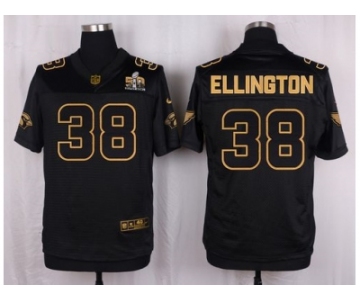 Nike Arizona Cardinals #38 Andre Ellington Black Pro Line Gold Collection Jersey[Elite]