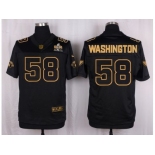 Nike Arizona Cardinals #58 Daryl Washington Black Pro Line Gold Collection Jersey[Elite]