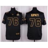 Nike Arizona Cardinals #76 Mike Iupati Black Pro Line Gold Collection Jersey[Elite]