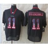 nike nfl jerseys arizona cardinals #11 larry fitzgerald black[Elite USA flag fashion]