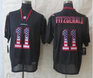 nike nfl jerseys arizona cardinals #11 larry fitzgerald black[Elite USA flag fashion]